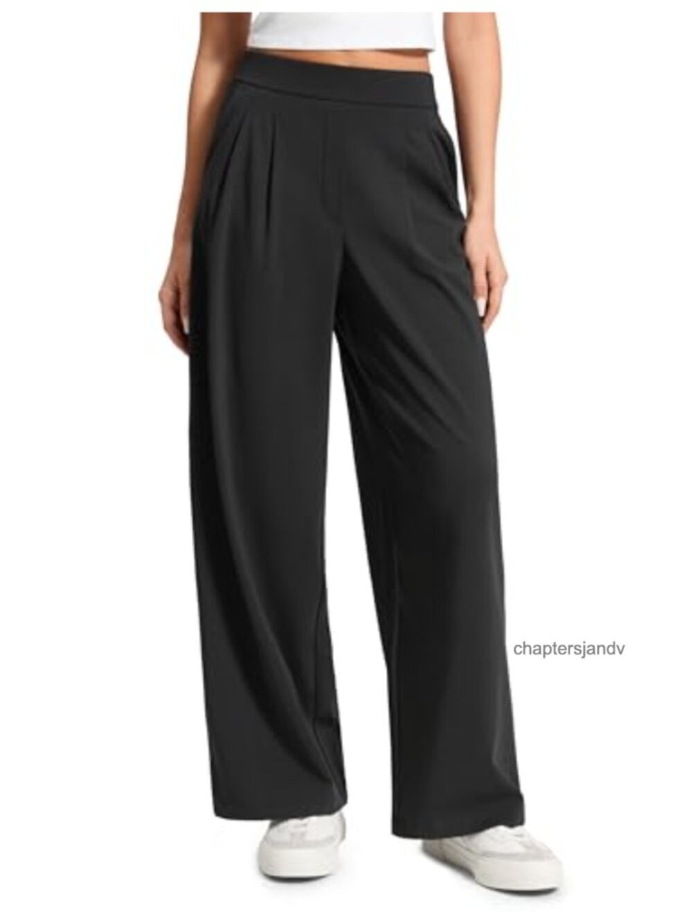 4-Way Stretch Wide Leg Yoga Dress Pants High Rise 29.5" Inseam